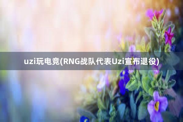 uzi玩电竞(RNG战队代表Uzi宣布退役)