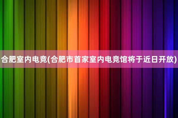 合肥室内电竞(合肥市首家室内电竞馆将于近日开放)