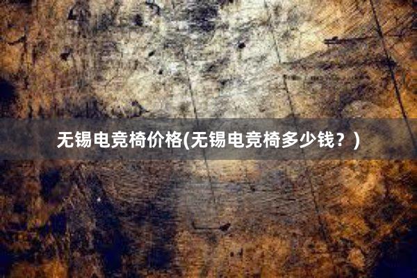 无锡电竞椅价格(无锡电竞椅多少钱？)