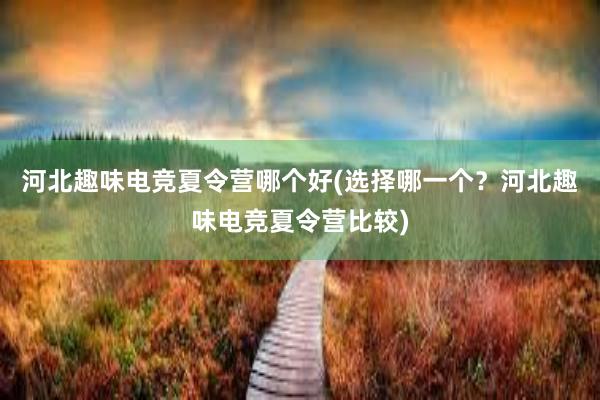 河北趣味电竞夏令营哪个好(选择哪一个？河北趣味电竞夏令营比较)