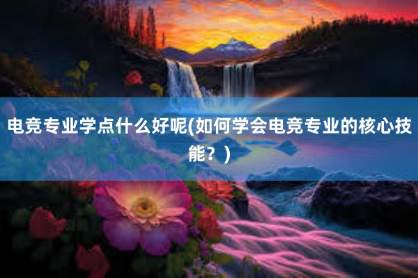 电竞专业学点什么好呢(如何学会电竞专业的核心技能？)