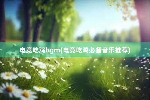 电竞吃鸡bgm(电竞吃鸡必备音乐推荐)