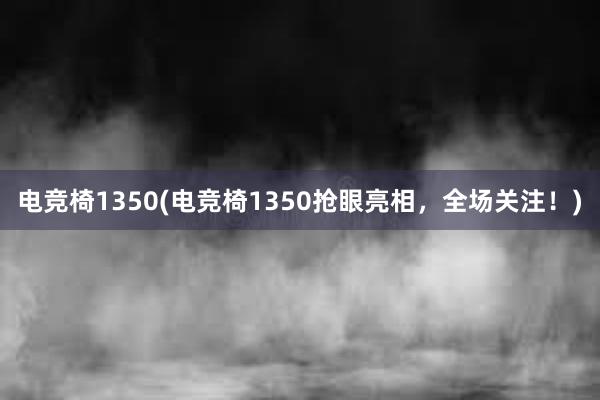 电竞椅1350(电竞椅1350抢眼亮相，全场关注！)