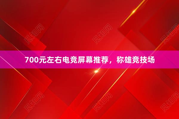 700元左右电竞屏幕推荐，称雄竞技场