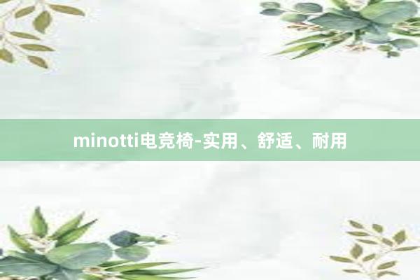 minotti电竞椅-实用、舒适、耐用