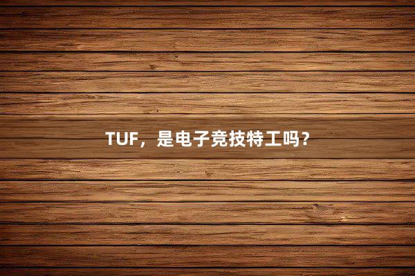 TUF，是电子竞技特工吗？