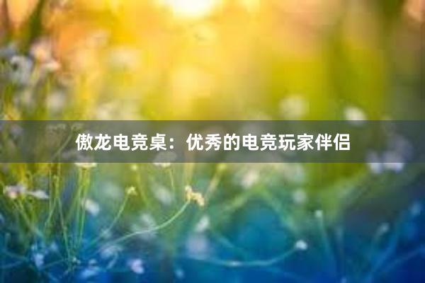 傲龙电竞桌：优秀的电竞玩家伴侣