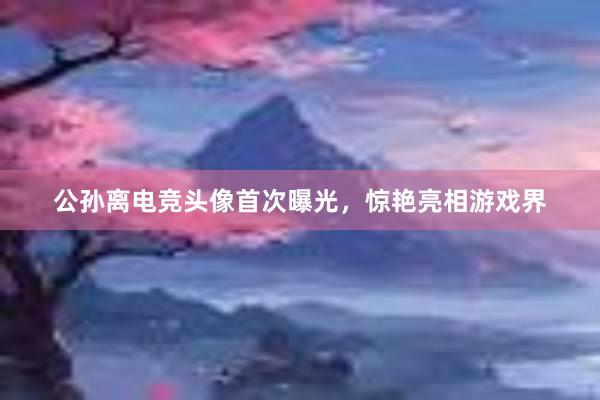 公孙离电竞头像首次曝光，惊艳亮相游戏界