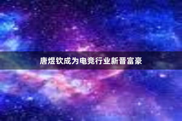 唐煜钦成为电竞行业新晋富豪