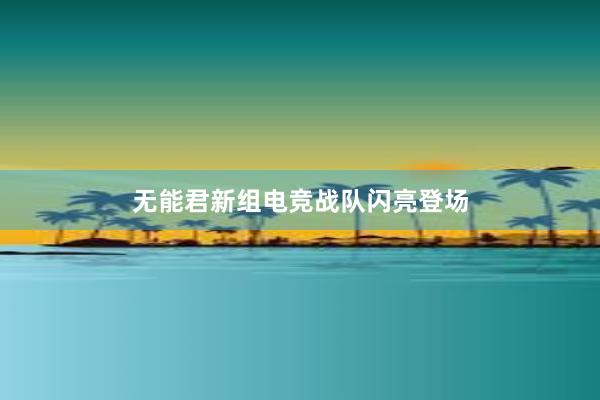 无能君新组电竞战队闪亮登场