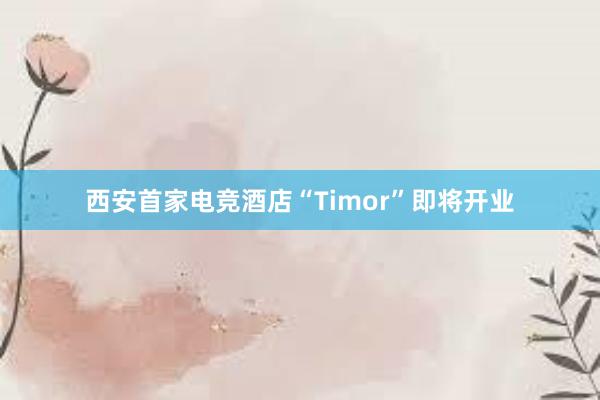 西安首家电竞酒店“Timor”即将开业